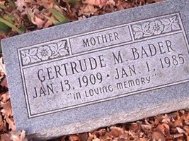 Gertrude M Bader Gertrude M Bader