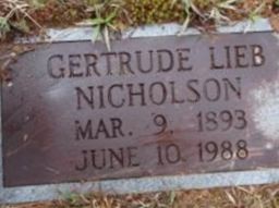 Gertrude Ida Ruth Lieb Nicholson