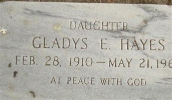 Gladys E. Hayes Gladys E. Hayes