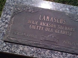 Hetty Ola Gladys Hickson "Dixie" Stewart Lamascus
