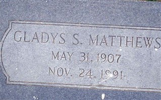 Gladys Stephenson Matthews Gladys Stephenson Matthews