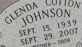 Glenda "Cotton" Johnson Glenda "Cotton" Johnson