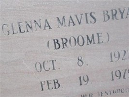 Glenna Mavis Broome Bryant
