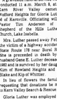 Gloria Ashcraft Luther Gloria Ashcraft Luther