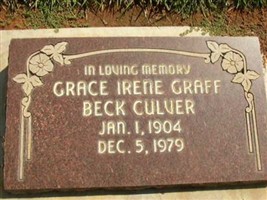 Grace Irene Graff Beck Culver Grace Irene Graff Beck Culver