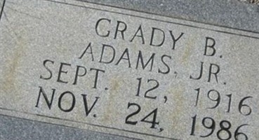 Grady B Adams, Jr Grady B Adams, Jr