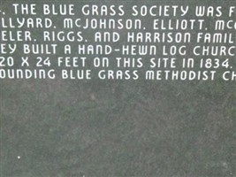Blue Grass Methodist Church Marker Blue Grass Methodist Church Marker