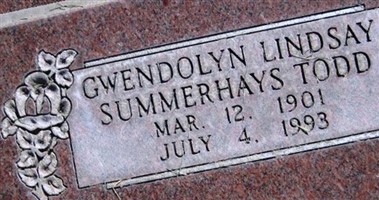 Gwendolyn Lindsay Summerhays Todd
