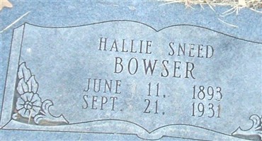 Hallie Sneed Bowser Hallie Sneed Bowser