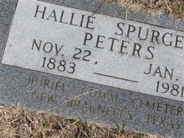 Hallie Spurgeon Peters Hallie Spurgeon Peters