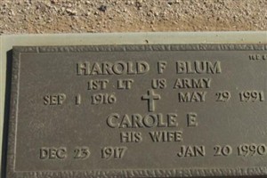 Harold F Blum Harold F Blum