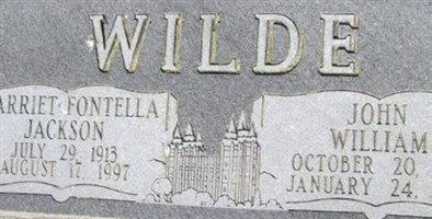 Harriet Fontella Jackson Wilde