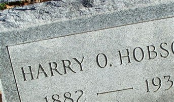 Harry O. Hobson Harry O. Hobson