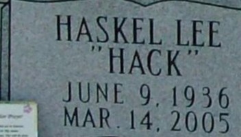 Haskel Lee "Hack" Crabtree Haskel Lee "Hack" Crabtree