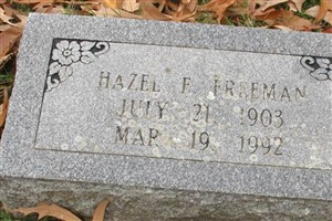 Hazel E Freeman Hazel E Freeman