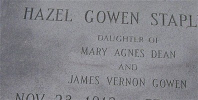 Hazel Gowen Stapleton Hazel Gowen Stapleton
