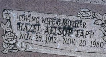 Hazel May Alsop Tapp