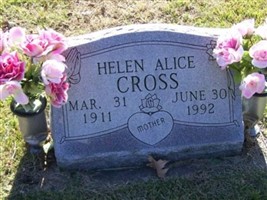 Helen Alice Sinning Cross Helen Alice Sinning Cross