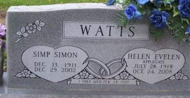 Helen Evelen (Applegate) Watts Helen Evelen (Applegate) Watts