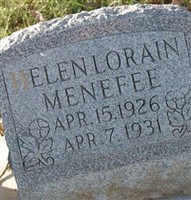 Helen Lorain Menefee Helen Lorain Menefee