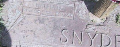 Helen P Snyder Helen P Snyder
