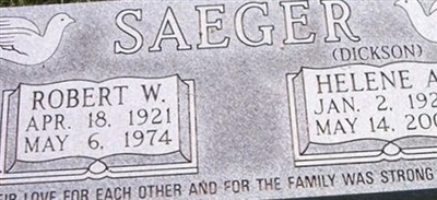 Helene A. Dickson Saeger Helene A. Dickson Saeger