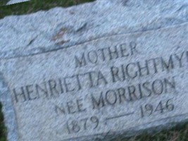 Henrietta Morrison Rightmyer Henrietta Morrison Rightmyer