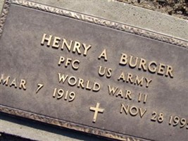 Henry A Burger Henry A Burger