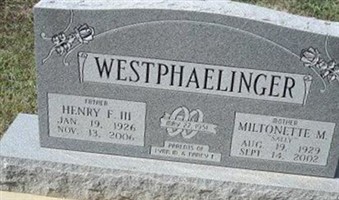 Henry F. Westphaelinger, III Henry F. Westphaelinger, III
