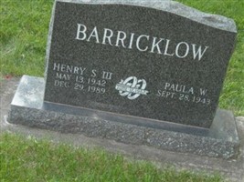Henry Stoffel "Barry" Barricklow Henry Stoffel "Barry" Barricklow