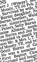 Herbert J "Wimpy" Burns Herbert J "Wimpy" Burns