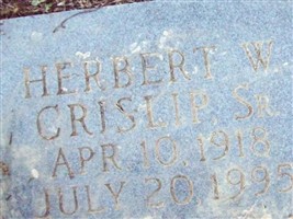 Herbert W Crislip, Sr