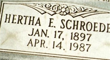 Hertha Elizabeth Audilet Schroeder