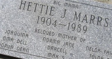 Hettie Jane Brown Marrs Hettie Jane Brown Marrs