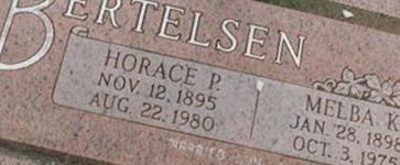 Horace P Bertelson Horace P Bertelson