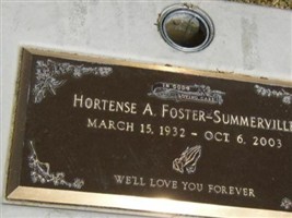 Hortense A. Foster Summerville Hortense A. Foster Summerville