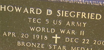 Howard David Siegfried, Jr Howard David Siegfried, Jr