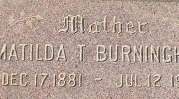 Huldah Matilda Thomas Burningham Huldah Matilda Thomas Burningham