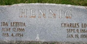 Ida Letitia "Turk" Hennig Ida Letitia "Turk" Hennig
