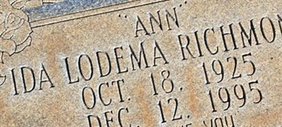Ida Lodema Poteat Richmond (2340384.jpg) Ida Lodema Poteat Richmond (2340384.jpg)