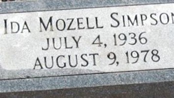 Ida Mozell Simpson Ida Mozell Simpson