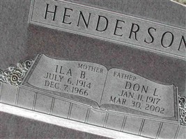 Ila B. Henderson Ila B. Henderson