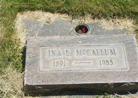 Ina Estella McCallum Ina Estella McCallum