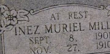 Inez Muriel Miller Miller