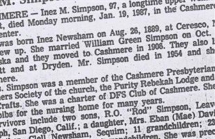 Inez Myrtle Newsham Simpson Inez Myrtle Newsham Simpson