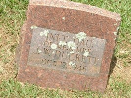 Infant Dau of Mr. & Mrs. J. W. Duckett Infant Dau of Mr. & Mrs. J. W. Duckett
