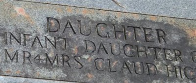 Infant Daughter Hicks