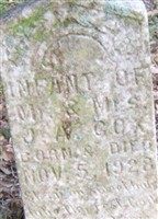 Infant Of Mr. & Mrs. James Ancil Cox Infant Of Mr. & Mrs. James Ancil Cox