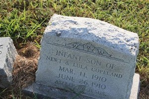 Infant s/o Newt & Lula Copeland Infant s/o Newt & Lula Copeland