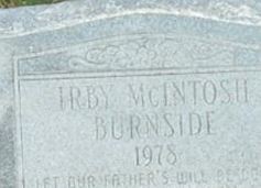 Irby McIntosh Burnside Irby McIntosh Burnside